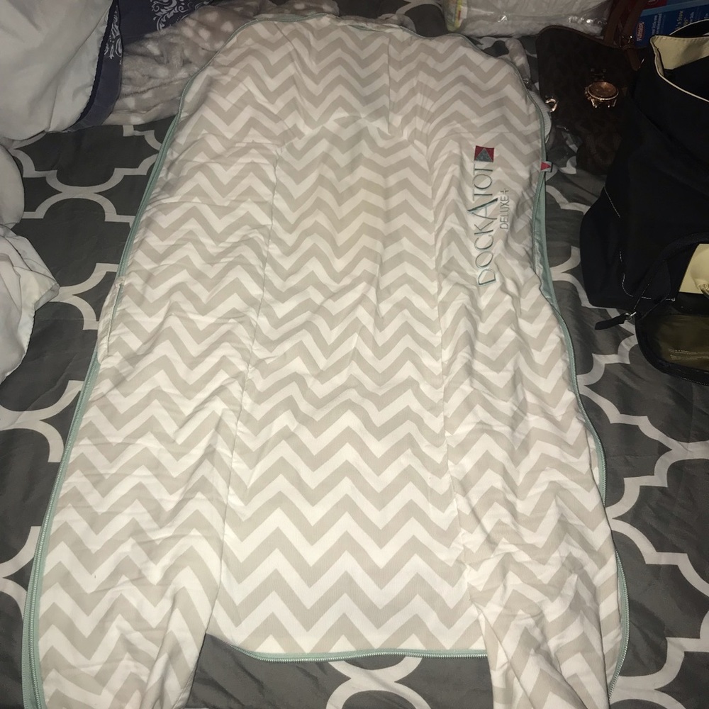 Grey chevron dockAtot cover
